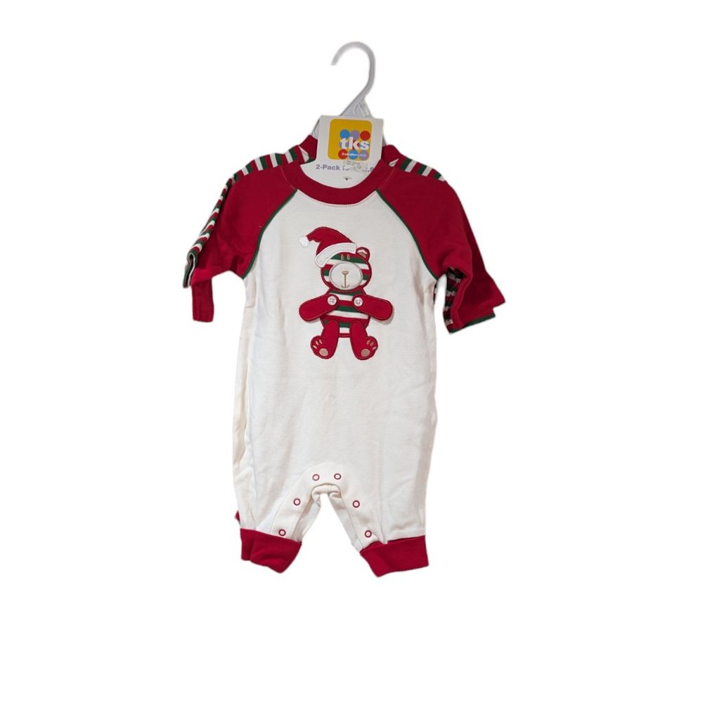 TKS NWT 2 PK Infant Christmas Outfits Sz 0-3M